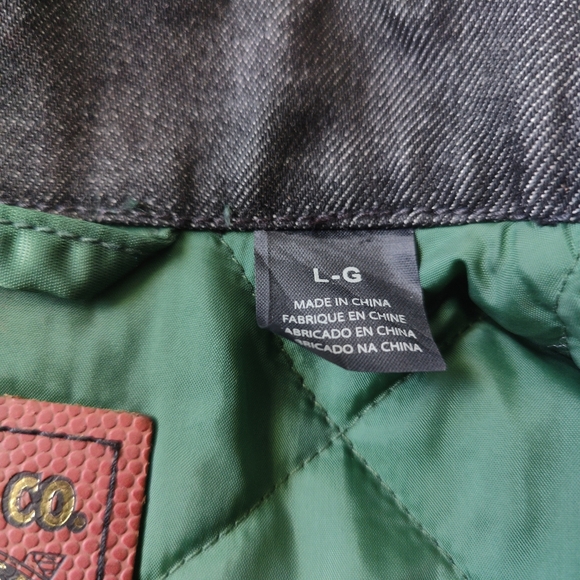 Green Bay Packers NFL x Levi's Denim Varsity Trucker Button-Up Jacket - Picture 12 of 13